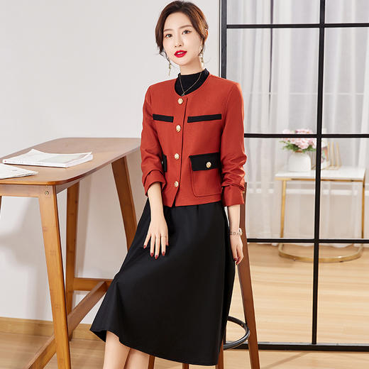 2023春季时尚简约大方气质优雅收腰显瘦休闲修身百搭潮流两件套HR-XSLG2601 商品图4