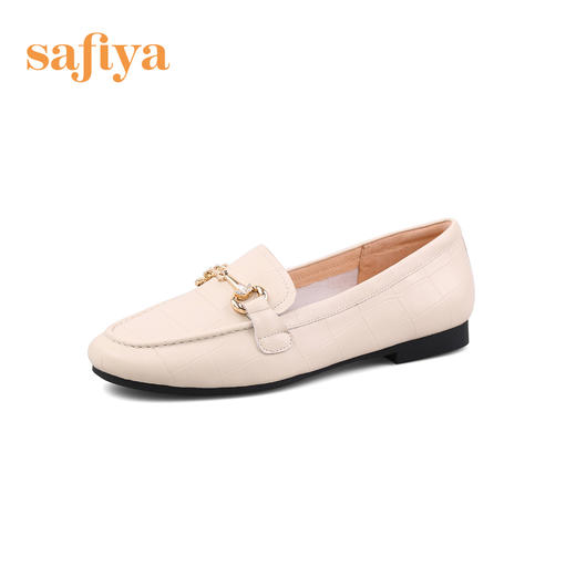 Safiya/索菲娅 舒适羊皮软底2023年春季新款马衔扣气质通勤单鞋 SF31112140 商品图8