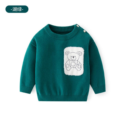 巴布雨韩版A类男童秋装儿童毛衣秋冬款儿童打底衫圆领儿童针织衫 商品图5