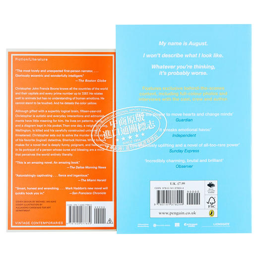 【中商原版】深夜小狗神秘事件 + 奇迹男孩 英文原版 小说原著 The Curious Incident of the Dog in the Night-Time Wonder 商品图1