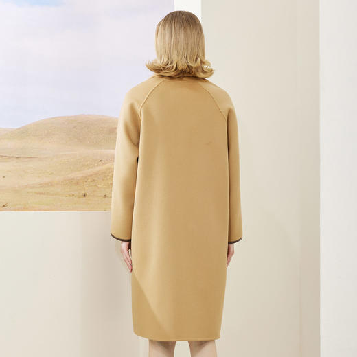 MD913斯尔丽瑟俪2022年冬季新款商场同款流苏围脖领长款大衣 商品图1