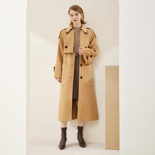 MD905斯尔丽瑟丽2022年商场同款风衣式长款大衣 商品图3