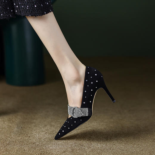 优雅性感，轻奢高品质名媛细高跟单鞋DB-S005 商品图9