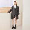 MD912斯尔丽瑟俪2022年商场同款镶边拼皮长款大衣 商品缩略图3