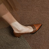 优雅简约，头层小牛皮复古轻奢浅口单鞋PS1252 商品缩略图6