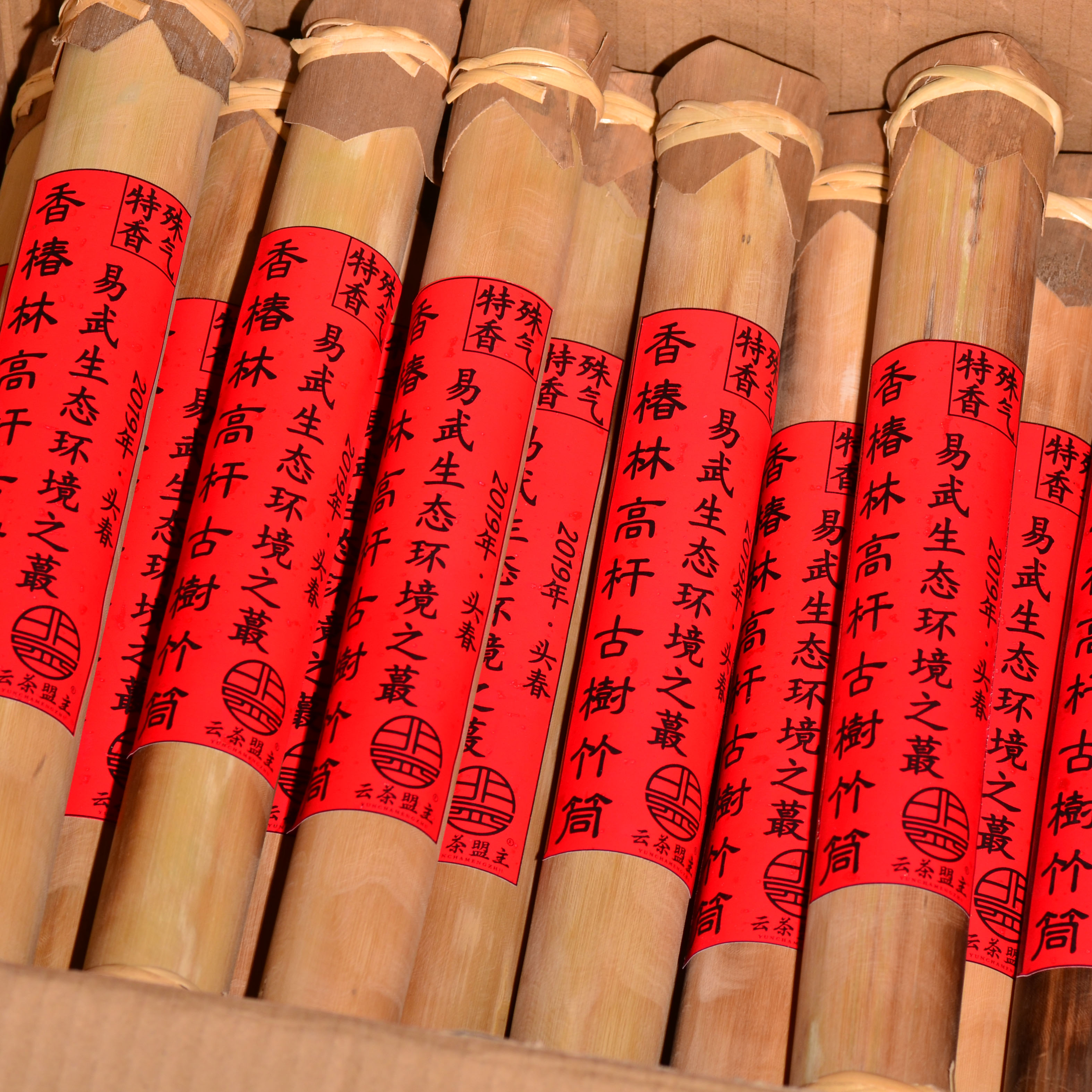 【特殊香气】易武生态环境之蕞：2019年国有林香椿林高杆古树竹筒！200克/根！