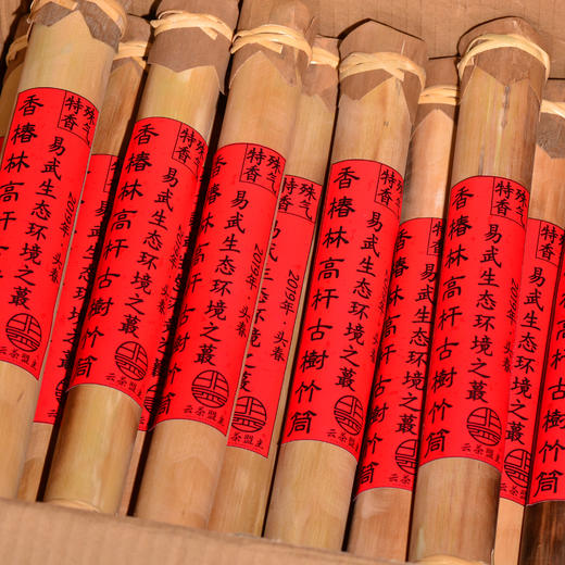 【特殊香气】易武生态环境之蕞：2019年国有林香椿林高杆古树竹筒！200克/根！ 商品图0