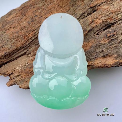 派瑞翡翠 翡翠观音 糯种 绿色 商品图2