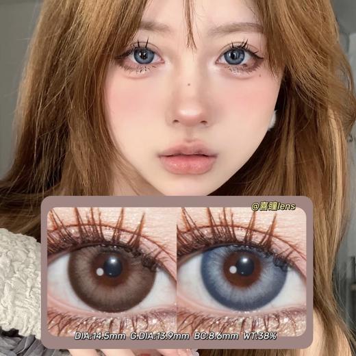Lvycon年抛·泰迪褐&东欧蓝·14.5mm(着色13.9mm) 0-1000度(有525/575) 韩产进口·建议佩戴6-8个月左右更换) 商品图0