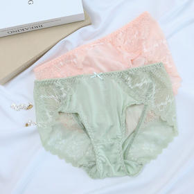 TG-TG01S133春夏真丝内裤女 蕾丝性感三角内裤透气舒适包臀中腰短裤