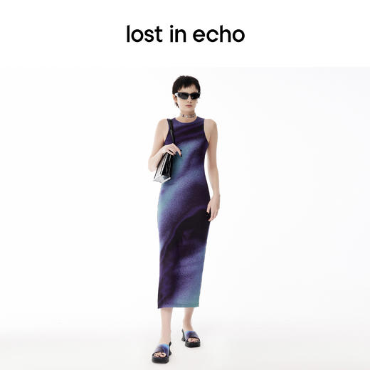 【下架】lost in echo 2023春季新款一片式厚底水台凉拖扎染印花拖鞋 商品图2