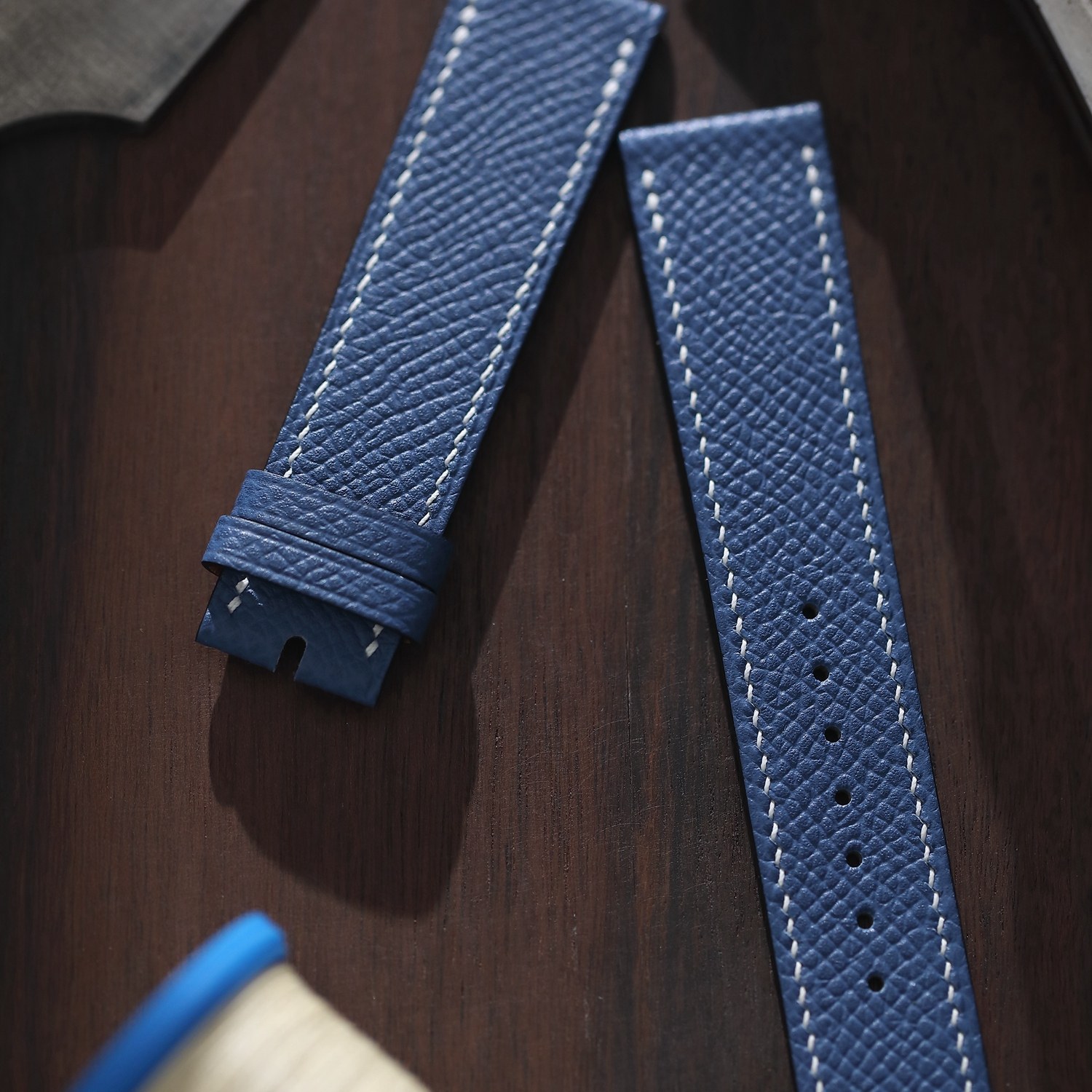 芯选手工表带  Epsom皮 玛瑙蓝