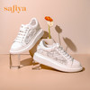 Safiya/索菲娅 春夏蕾丝网面2023年春季新款透气增高厚底休闲板鞋 SF31112016 商品缩略图3