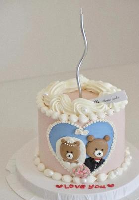 小熊爱心复古蛋糕-低糖处理无添加