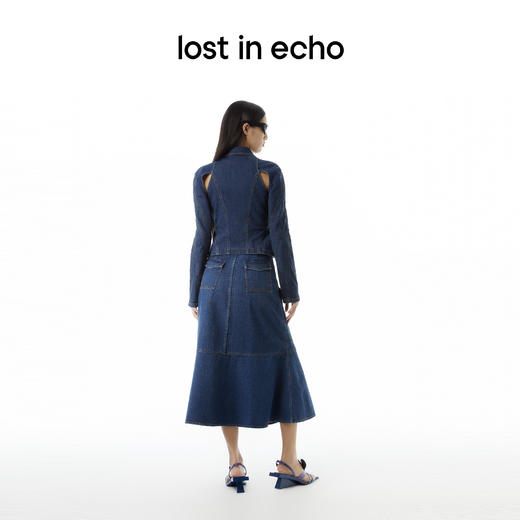 lost in echo 设计师款Ari系列口袋包裹牛仔半裙 商品图4