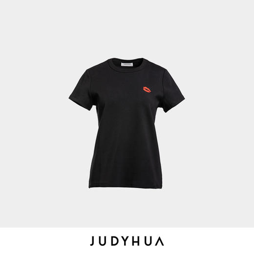 JUDYHUA 植绒小红唇设计T恤 商品图3