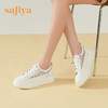 【一件279】Safiya/索菲娅 新潮溶解底2023年春季新款透气蕾丝网面增高小白鞋 SF31112055 商品缩略图1
