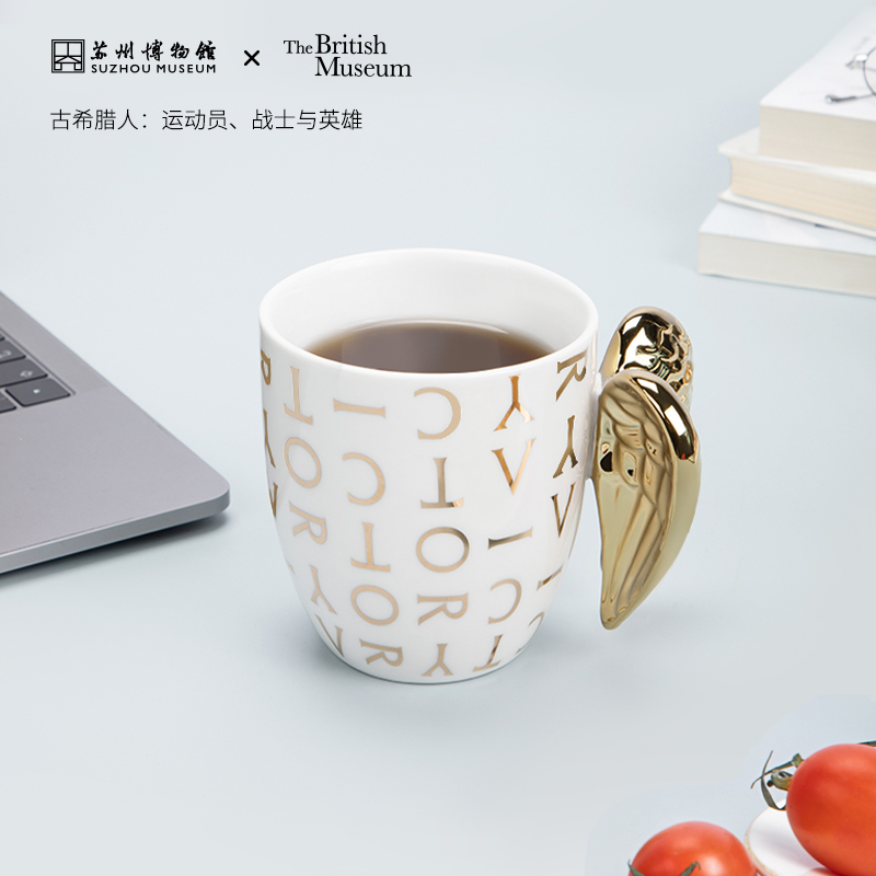 大英博物馆X苏州博物馆联名款 希腊系列尼姬胜利女神陶瓷马克杯375ml