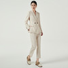 IWY/高端定制西装套装女士职业修身正装米白色小西服韩版通勤风两件套C12312+P12312 商品缩略图2