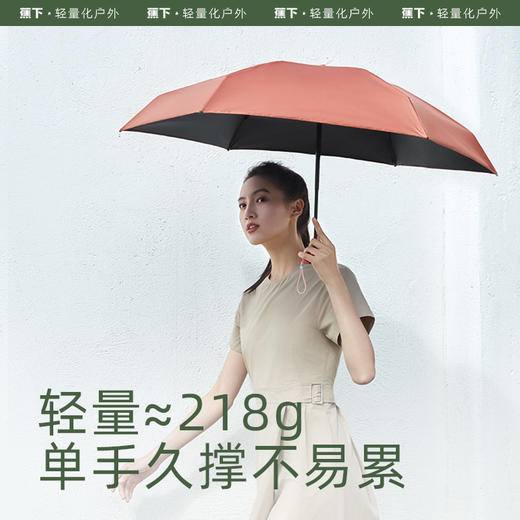 BM663蕉下卡片伞 晴雨两用迷你随身系列倍护黑胶六折伞 商品图13