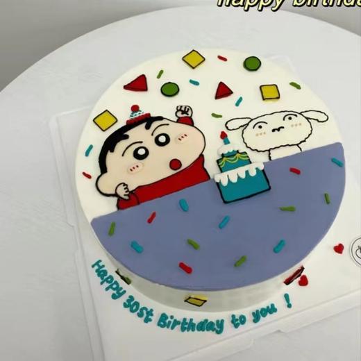 黑巢-黑巢- 蜡笔小新许愿生日蛋糕生日蛋糕 商品图0