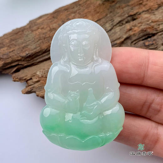 派瑞翡翠 翡翠观音 糯种 绿色 商品图3