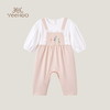 英氏婴儿衣服女宝假两件连体衣2023款春夏灯笼袖爬服YRHAJ1P213A 商品缩略图0