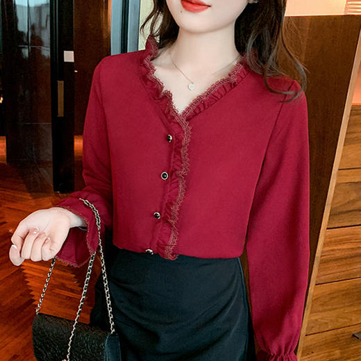 裁缝学苑AQ158 衬衫纸样女装新款喇叭袖上衣V领衬衣服装衣服打板 商品图4