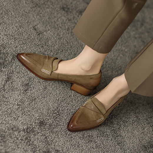 舒适百搭，优雅女人味低跟女鞋DP-9031 商品图5