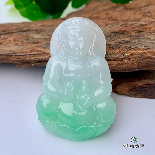 派瑞翡翠 翡翠观音 糯种 绿色 商品图0