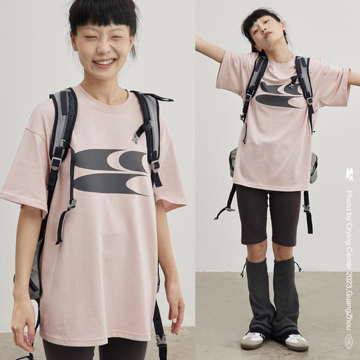 CryingCenter 莫兰迪色系基础好穿LOGO短袖teeT恤 哭喊中心 商品图1
