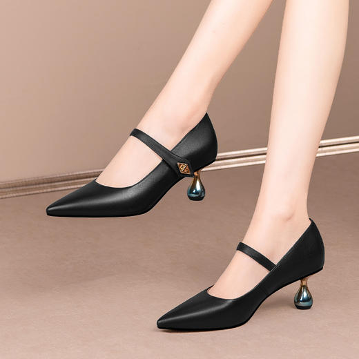 优雅通勤，纯色真皮浅口皮鞋HY-H3098 商品图6