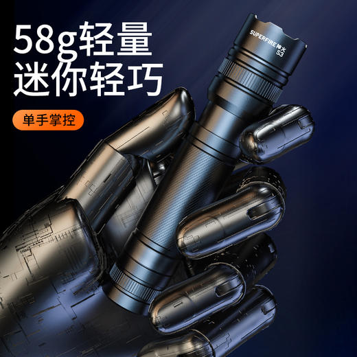 SUPERFIRE神火S3手电筒调焦充电式便携户外聚光家用led变焦手电 商品图1