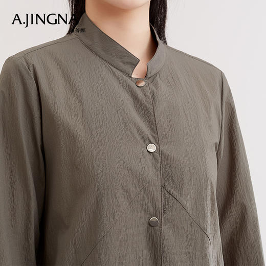 【特价不退换】阿菁娜日系休闲带派克衬衫连衣裙A26X105011 商品图4