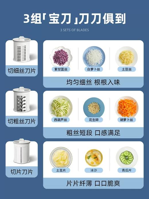 蓝宝电动切菜机多功能厨房家用刨丝切片切丝神器土豆丝擦丝器 商品图2