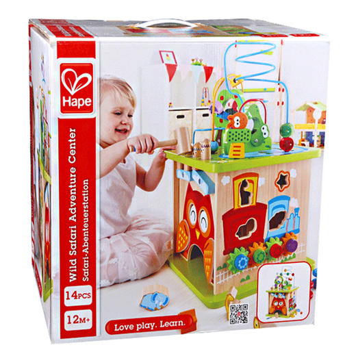 Hape森林动物游戏盒绕珠六面体百宝箱 商品图4