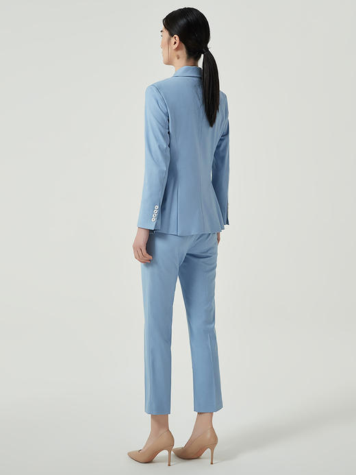 IWY/蓝色职业装气质女神范高端定制女士西装套装播音艺考正装两件套OLC12101+P12101 商品图4