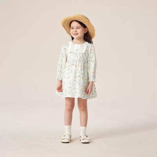 英氏女童长袖连衣裙碎花裙子公主裙2023春夏新款YRLAJ1P226A 商品图1