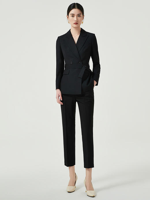 IWY/黑色职业套装女2023年新款高端商务西装外套工作服韩版气质两件套CP12318 商品图0
