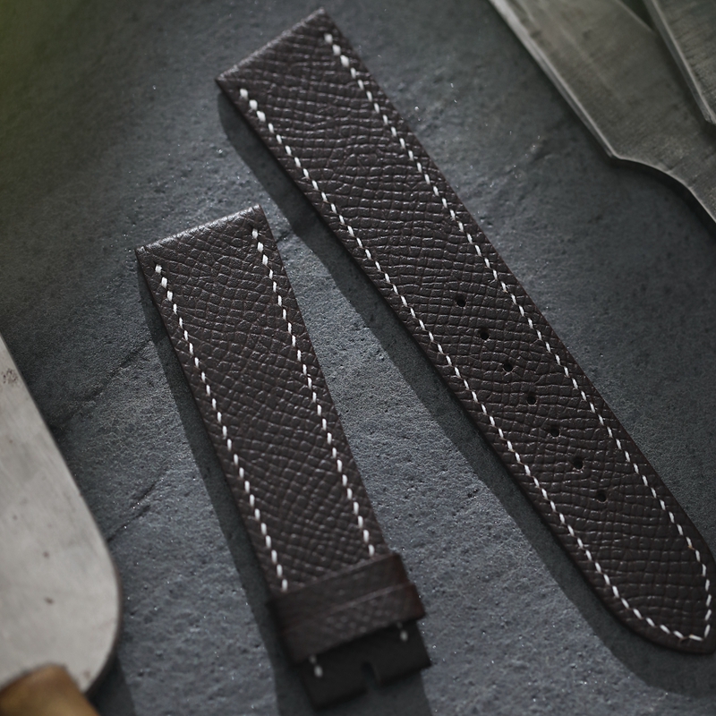 芯选手工表带 Epsom皮 巧克力