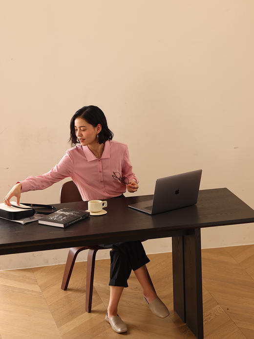 HeyDress法式方领衬衫女春季宽松显瘦肌理设计感休闲百搭上衣 商品图0