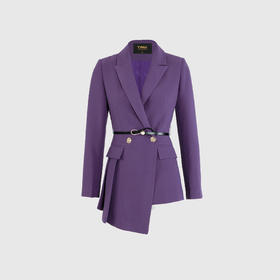 下摆不对称荷叶设计稿西服