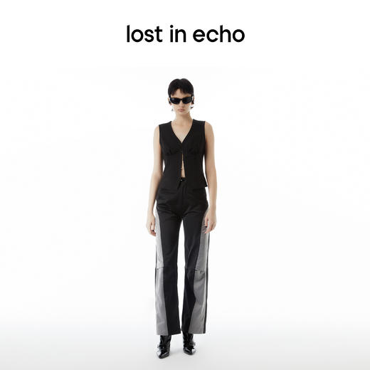 lost in echo设计师品牌Ari系列U型拼接口袋工装裤 商品图3
