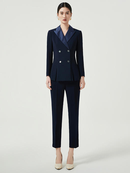 IWY/西装套装女春秋职业装撞色双排扣西服外套面试正装工作服CP12306 商品图2