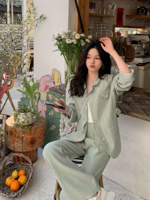 【金蘑菇菇】心动降临 波浪纹设计感多way穿西装套装 外套+短裤+长裤 商品图0