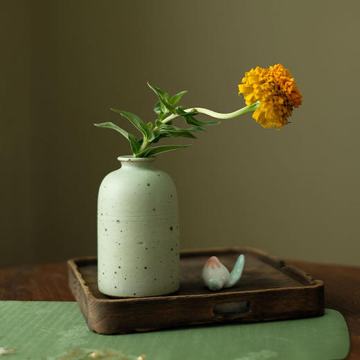 「景德镇手拉坯粗陶三色梅瓶小花瓶」民宿酒店样板房台面装饰陶瓷花器 商品图2