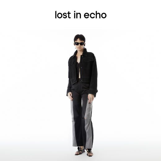 lost in echo设计师品牌Ari系列设计师品牌须边口袋百搭牛仔外套 商品图3