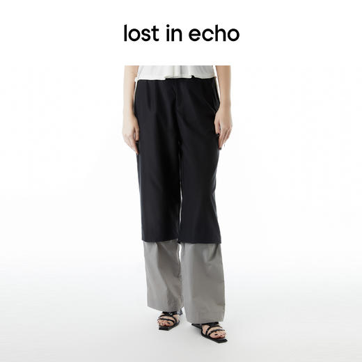 lost in echo设计师款Aliz系列可拆卸拼接抽绳工装裤运动裤 商品图0