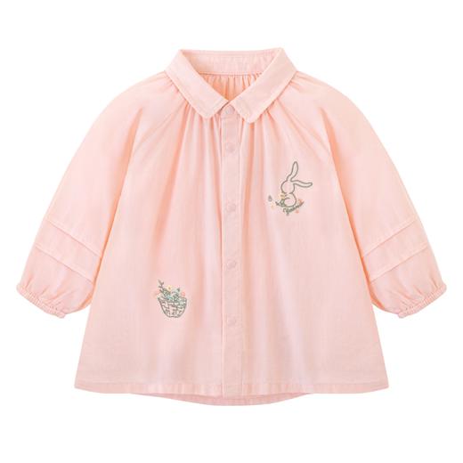 英氏儿童纯棉衬衫女宝长袖单层开衫上衣春秋轻薄透气YRCAJ1P218A 商品图4