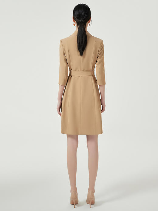 IWY/卡其色高端职业连衣裙女士商务经理正装工作服七分袖西装裙Q470 商品图4